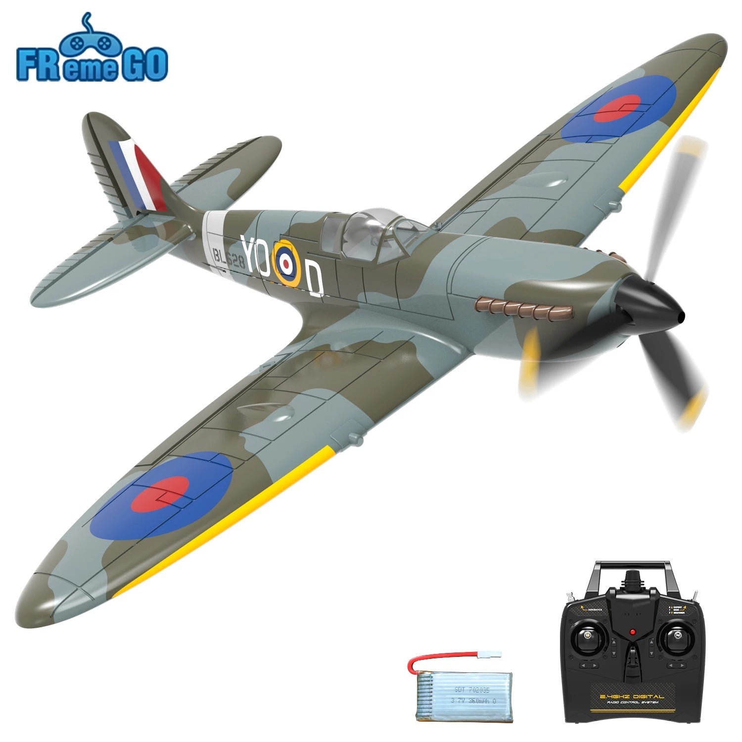 Volantex Spitfire RC Plane 400mm EPP 4CH 2.4G RTF Warbird – Rc