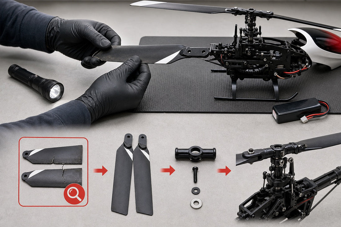 How to Inspect and Replace RC Helicopter Rotor Blades - Rc Aircraft Base
