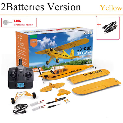 A160 J3 Piper Cub RC Plane – 5CH Brushless Motor Airplane | 3D/6G Flight Stabilization