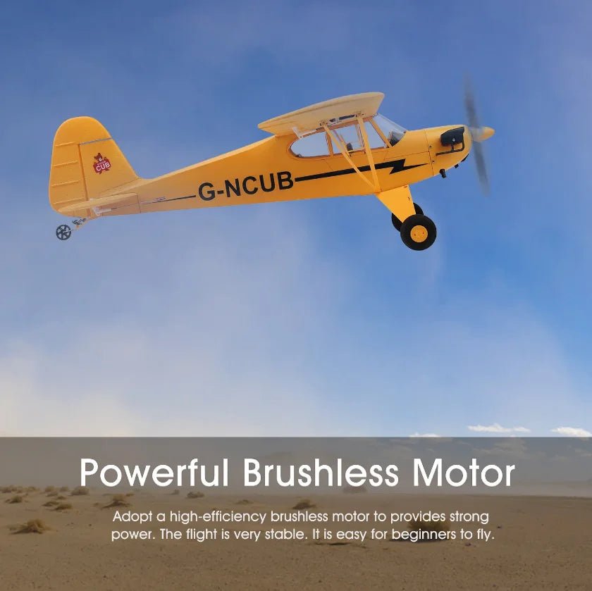 A160 J3 Piper Cub RC Plane – 5CH Brushless Motor Airplane | 3D/6G Flight Stabilization - Rc Aircraft Base