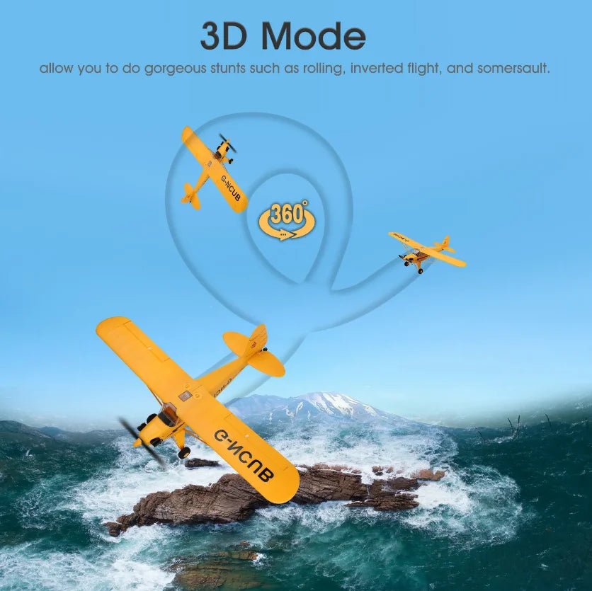 A160 J3 Piper Cub RC Plane – 5CH Brushless Motor Airplane | 3D/6G Flight Stabilization - Rc Aircraft Base