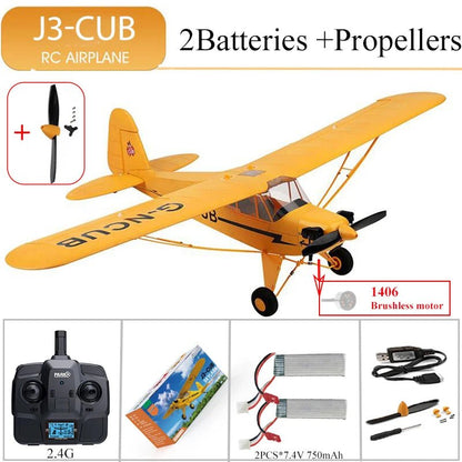 A160 J3 Piper Cub RC Plane – 5CH Brushless Motor Airplane | 3D/6G Flight Stabilization - Rc Aircraft Base