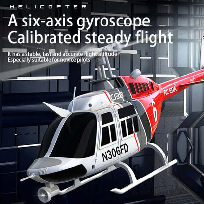 C138 Bell 206 RC helicopter red variant