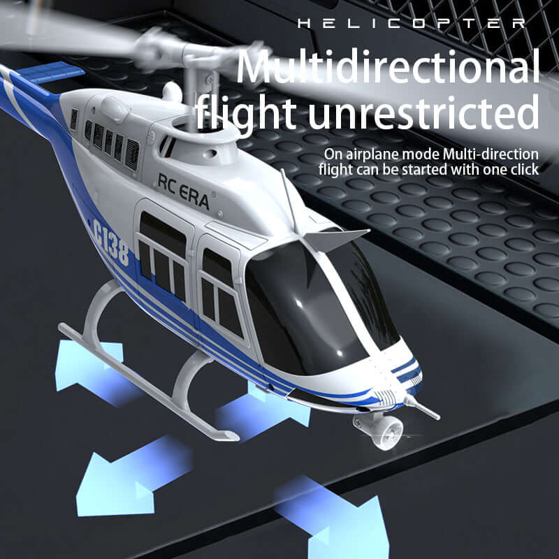 C138 Bell 206 RC helicopter side profile