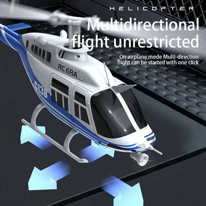 C138 Bell 206 RC helicopter side profile