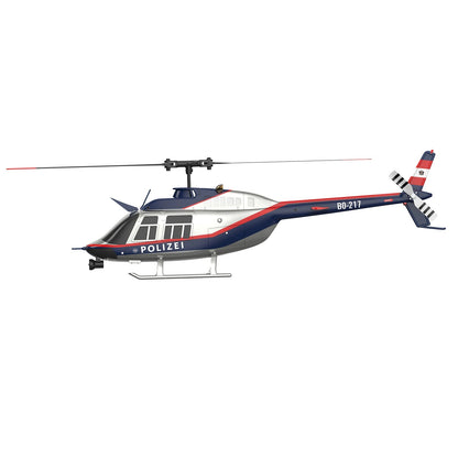 C138 Bell 206 RC helicopter top rotor view