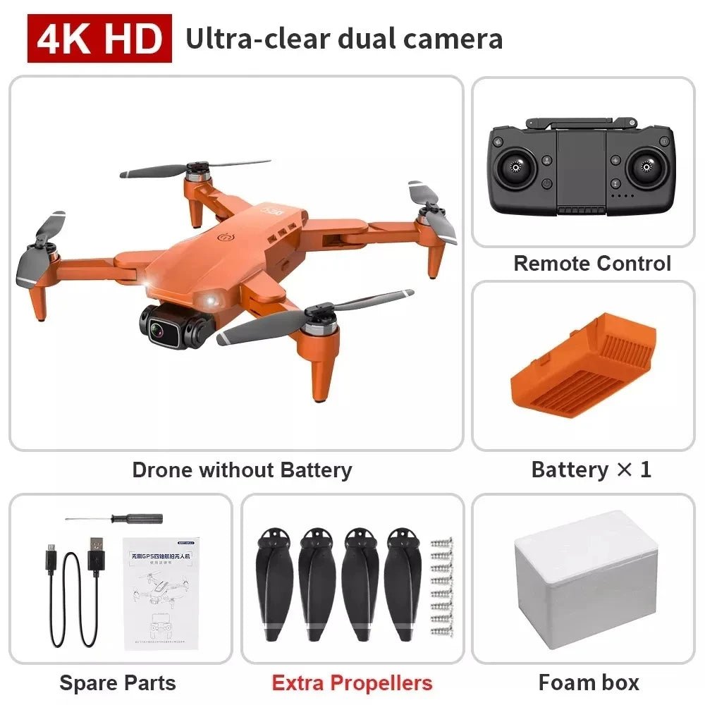 L900 Pro Drone 4K GPS Dual Camera – Foldable Brushless Quadcopter - Rc Aircraft Base