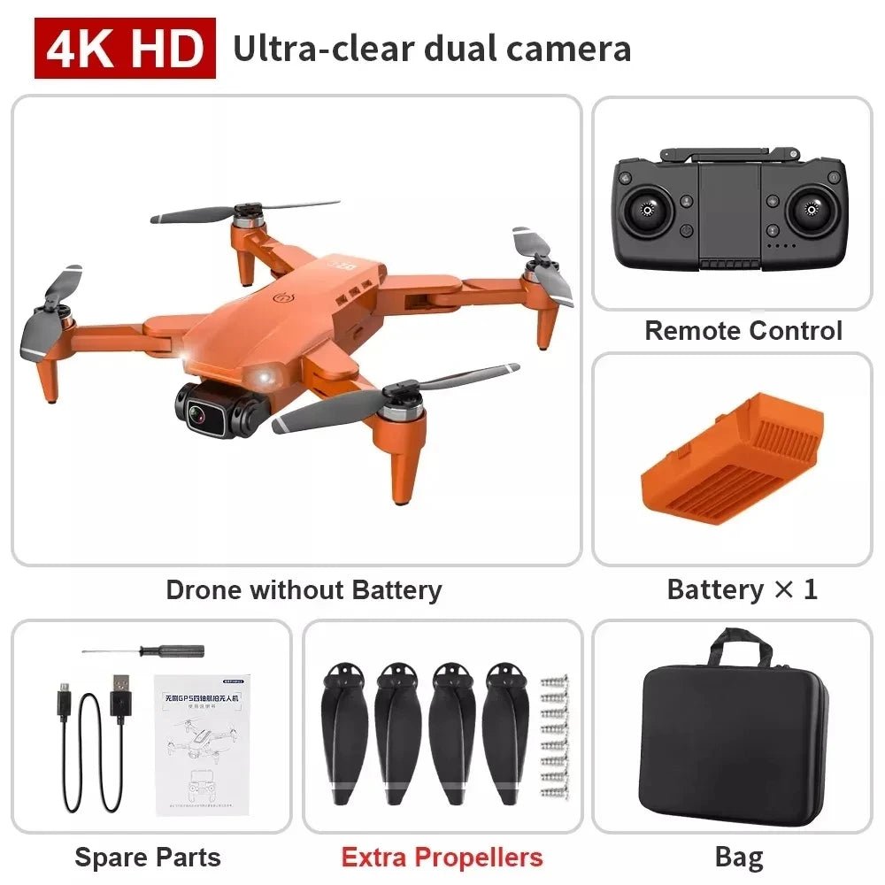L900 Pro Drone 4K GPS Dual Camera – Foldable Brushless Quadcopter - Rc Aircraft Base