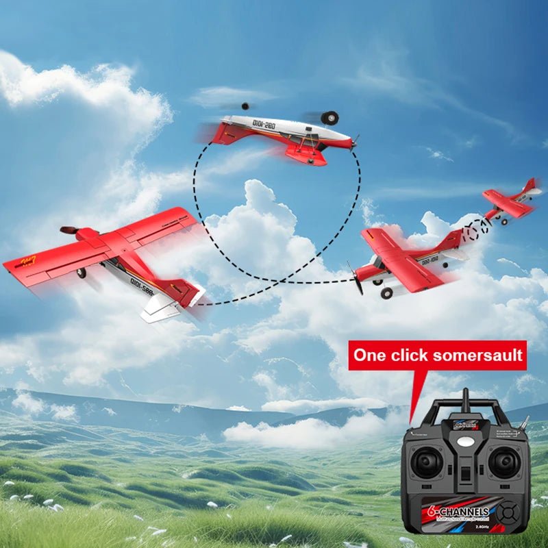 M7 Moore RC Airplane Qidi560 – 4CH Brushless EPP Remote Control Plane with LED Lights - Rc Aircraft Base