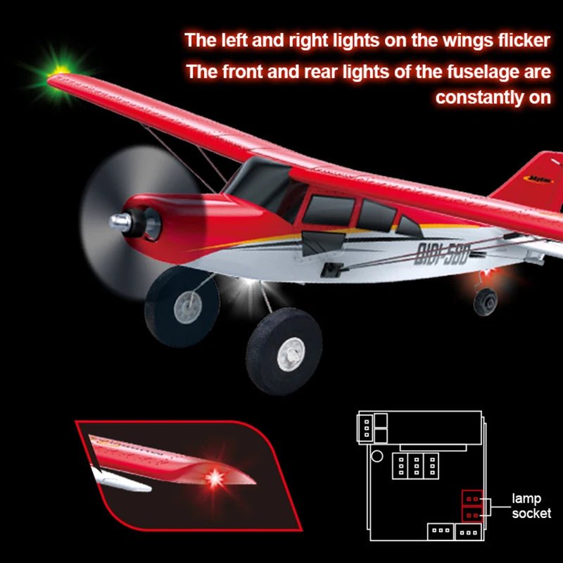M7 Moore RC Airplane Qidi560 – 4CH Brushless EPP Remote Control Plane with LED Lights - Rc Aircraft Base