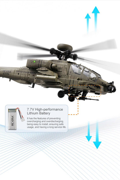 RC Black Hawk Helicopter C170 — UH - 60 Scale Military Model | 6CH Brushless RTF - Rc Aircraft Base