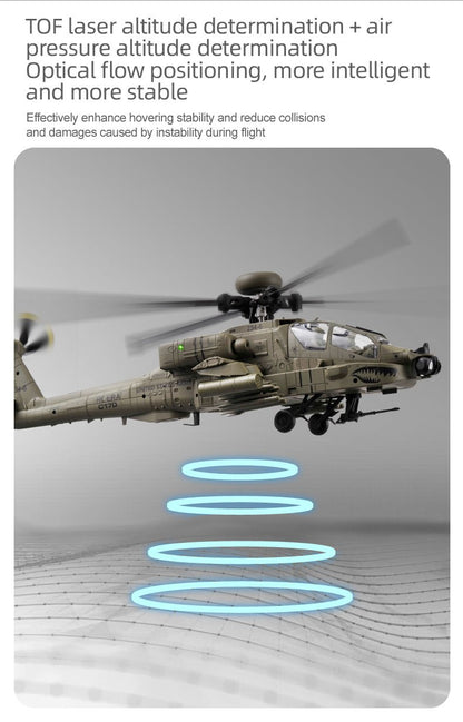 RC Black Hawk Helicopter C170 — UH - 60 Scale Military Model | 6CH Brushless RTF - Rc Aircraft Base