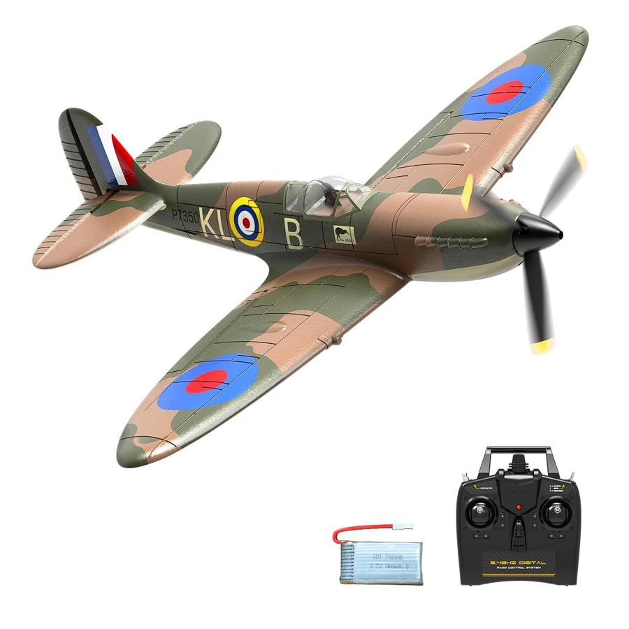 Volantex Spitfire RC Plane 400mm EPP 4CH 2.4G RTF Warbird - Rc Aircraft Base